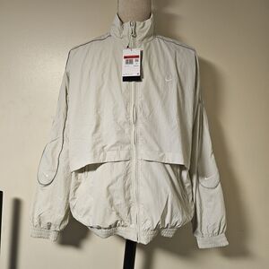 Nike Sportwear Solo Swoosh Woven Track Jacket Gray FB8622-072 Men’s Sz Large NWT